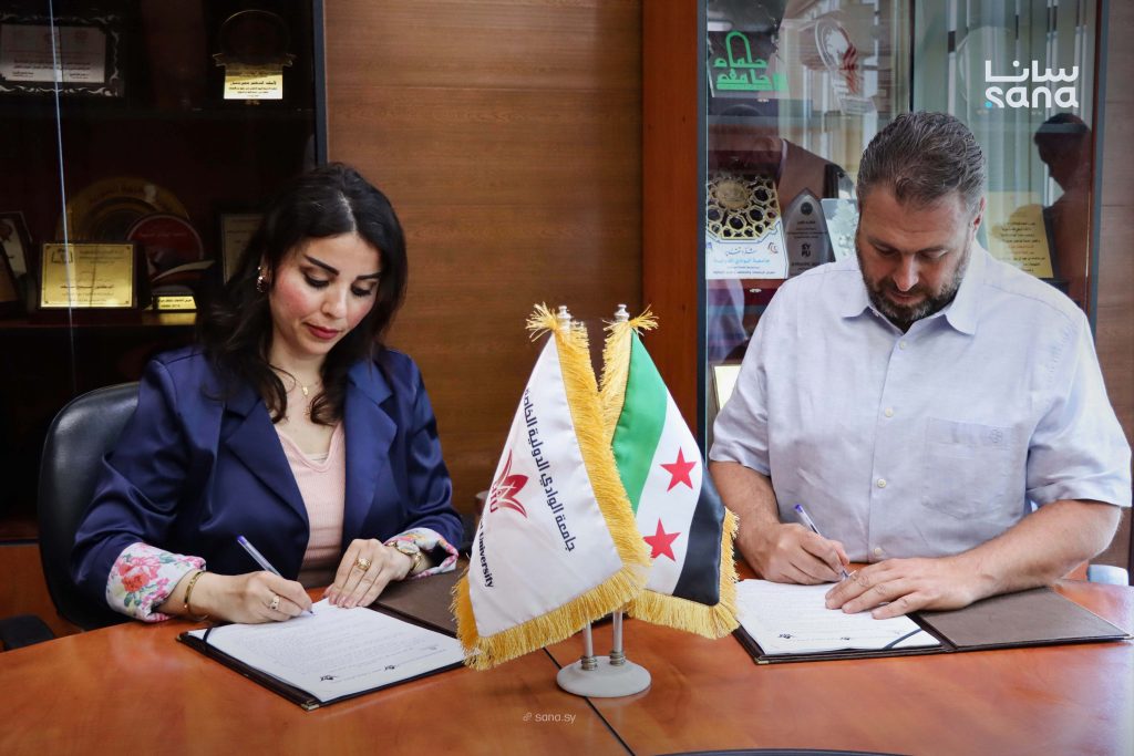 اتفاقية بين جامعة الوادي بحمص وشركة ثمار العز لدعم الأبحاث التطبيقية في زراعة الزعفران 1 IMG 5908 1024x683 1