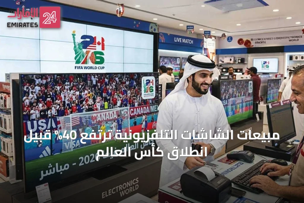 مبيعات الشاشات التلفزيونية ترتفع 40% قبيل انطلاق كأس العالم » الإمارات 24 1 article 30762