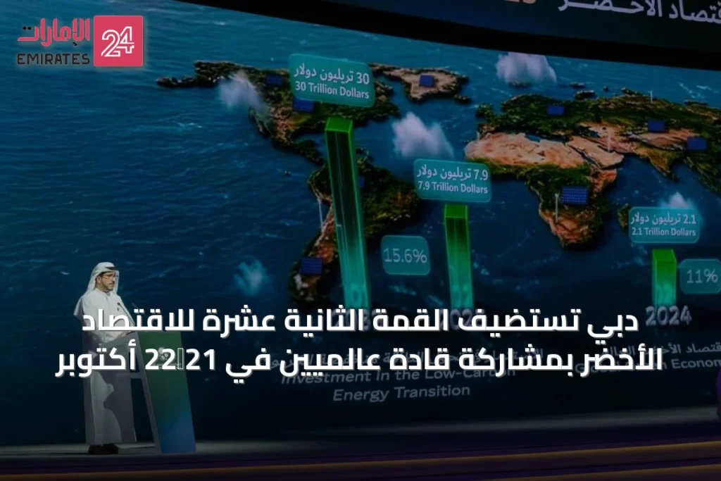 دبي تستضيف القمة الثانية عشرة للاقتصاد الأخضر بمشاركة قادة عالميين في 21‑22 أكتوبر » الإمارات 24 1 article 49565