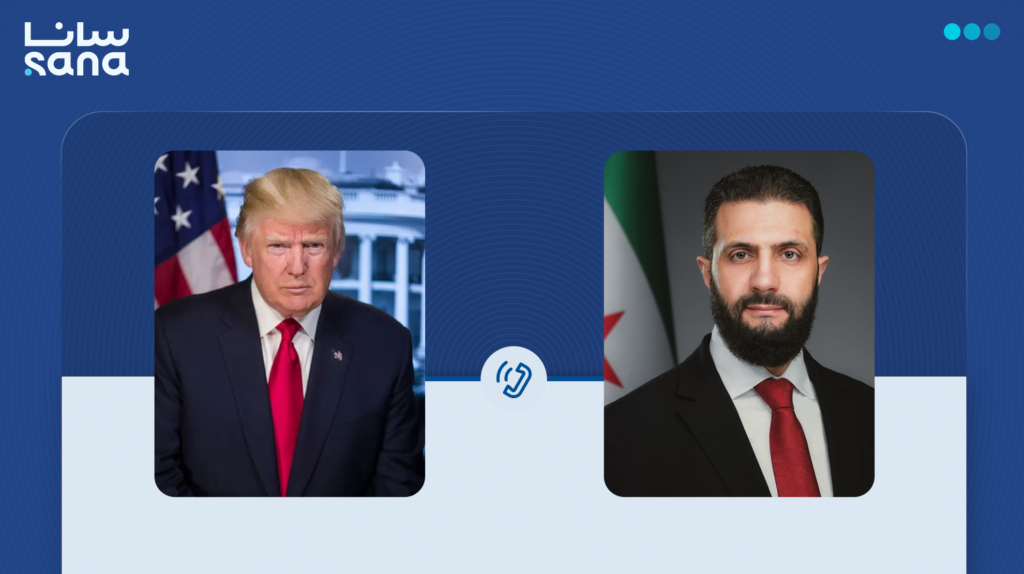 الرئيس الشرع وترامب يبحثان تعزيز العلاقات الثنائية ودعم مسار التعافي في سوريا 1 موقع 2