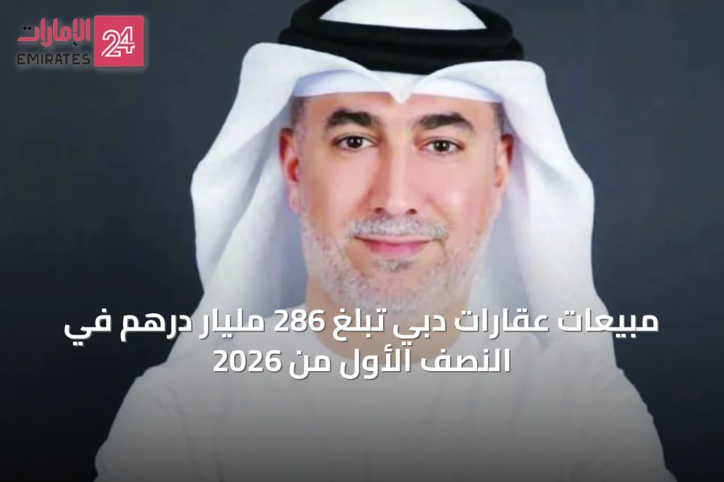 مبيعات عقارات دبي تبلغ 286 مليار درهم في النصف الأول من 2026 » الإمارات 24 1 article 65960