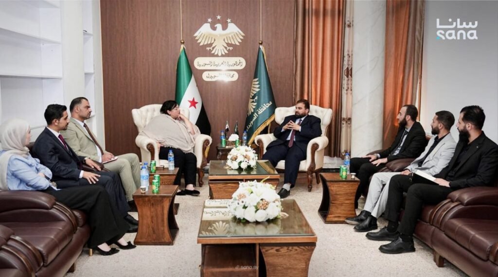 محافظ السويداء يبحث مع وفد المجلس السوري الأمريكي الأوضاع المجتمعية والخدمية 1 photo 2026 07 05 19 07 12