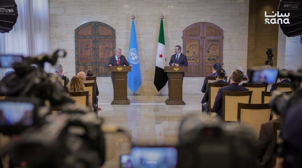 الشيباني يؤكد انتقال سوريا إلى شريك فاعل بالأمم المتحدة وغوتيريش يدعم مسار التعافي 1 photo 5 2026 07 25 15 03 04 1024x570 1