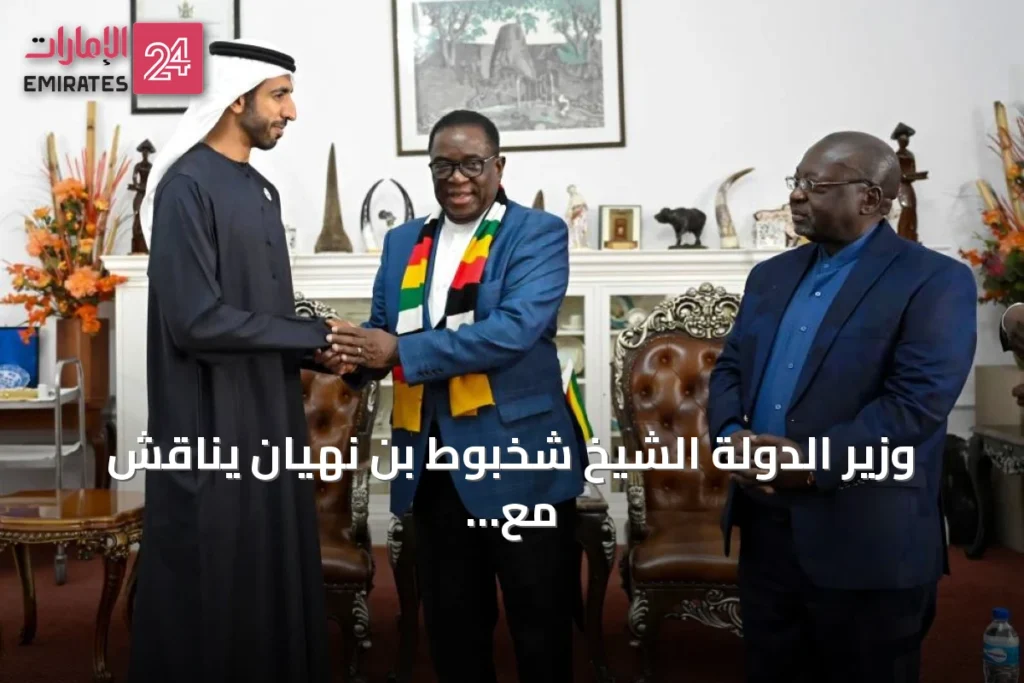 وزير الدولة الشيخ شخبوط بن نهيان يناقش مع رئيس زيمبابوي سبل تطوير العلاقات المشتركة » الإمارات 24 1 article 166684