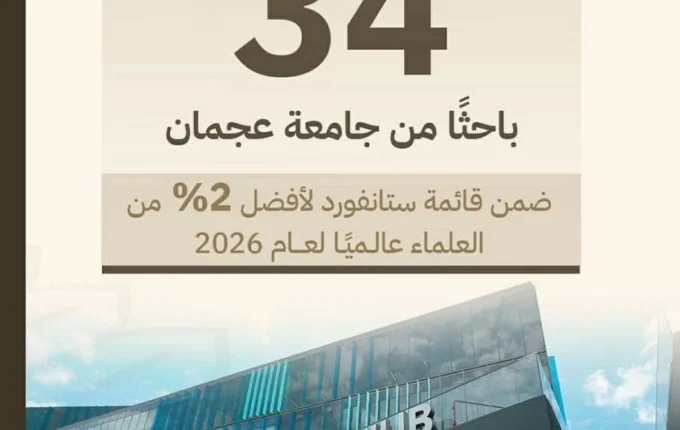 باحثاً جامعة عجمان ضمن قائمة